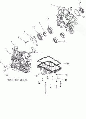 ENGINE CRANKCASE - A15SJE57HI (49ATVCRANKCASE14SP570)