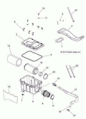 ENGINE AIR INTAKE SYSTEM - A15SUH57AH (49ATVAIRBOX15UTE)