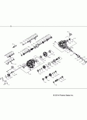 DRIVE TRAIN MAIN GEARCASE - A15DAA57AJ / AH / EAK (49ATVGEARCASE1333143)