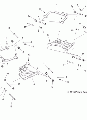 SUSPENSION REAR CONTROL ARMS - A15DAA57AJ / AH / EAK (49ATVSUSPRR14SP325)