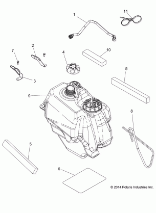 BODY FUEL TANK ASM. - A15SWE57FA (49ATVFUEL15570SPQ)