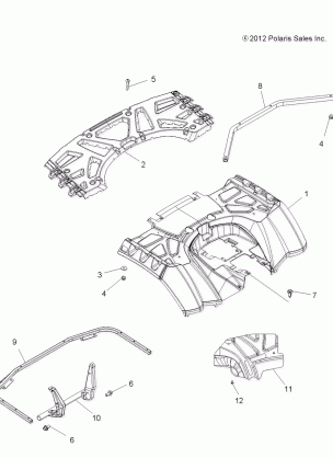 BODY REAR CAB and REAR RACK - A15SXE85FI (49ATVCABRR13SP850F)