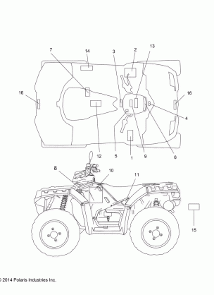 BODY DECALS - A15SXE85FI (49ATVDECAL1585FEU)