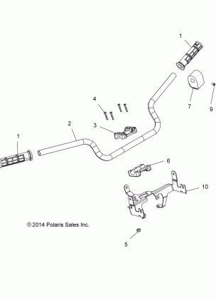 STEERING HANDLEBAR and CONTROLS - A15SXE95AC / AK / AW / L95AM (49ATVHANDLEBAR15850SP)