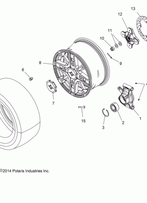 WHEELS REAR and HUB - A15SXE95FK (49ATVWHEELRR15F1EU)