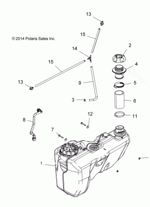 BODY FUEL TANK - A15SYE85HS (49ATVFUEL15850TRG)