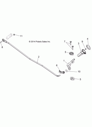 DRIVE TRAIN GEAR SELECTOR - A15DAH57EJ (49ATVGEARSELECT15ACEHD)