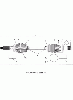 DRIVE TRAIN REAR HALF SHAFT - A15DAH32EJ (49ATVSHAFTDRIVERR15325HD)