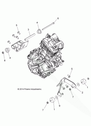 ENGINE ENGINE MOUNTING - A15SAA32EH (49ATVENGINEMTG15SPETX)