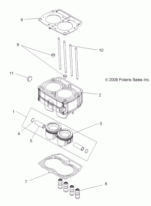ENGINE PISTON and CYLINDER - A15S6A76FA (49ATVPISTON096X6)