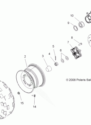 WHEELS REAR - A15S6A76FA (49ATVWHEELREAR096X6)