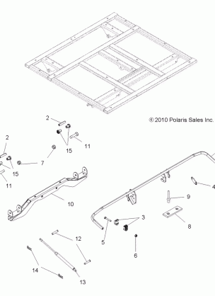 BODY DUMP BOX LEVER and SHOCK MOUNTING - A15S6A76FA (49ATVBOXMTG116X6)