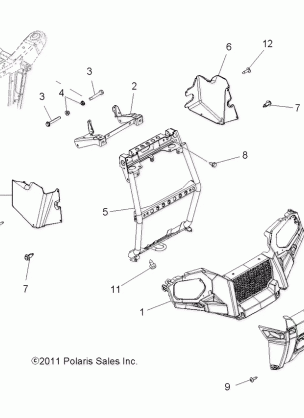 BODY FRONT BUMPER and MOUNTING - A15S6A76FA (49ATVBUMPER12SP6X6)