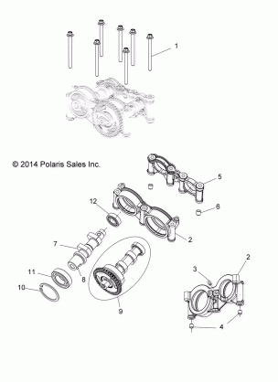 ENGINE CAMS AND BEARING HOUSING - A15SAA32EH (49ATVCAMSHAFT14SP325)