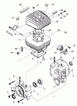 Crankcase and Cylinder Assembly (4914771477032A)