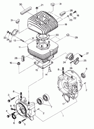 Crankcase and Cylinder Assembly (4914761476038A)