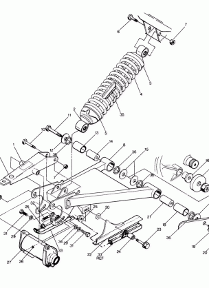 Swing Arm Weldment & Rear Shock  Assembly (4914761476021A)