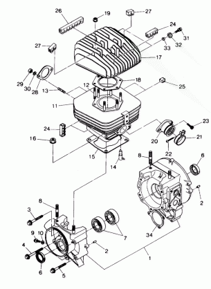 Crankcase and Cylinder Assembly (4914891489031A)