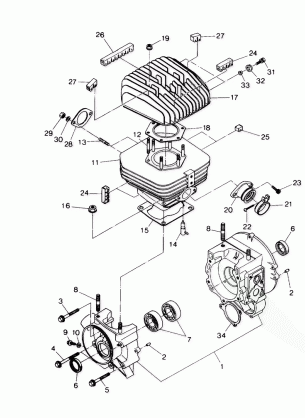 Crankcase and Cylinder Assembly (4914781478031A)