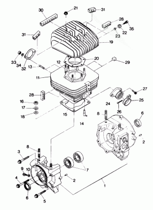 Crankcase and Cylinder Assembly (4913521352038A)