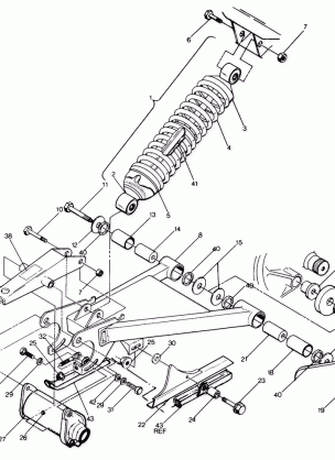 Swing Arm Weldment & Rear Shock Assembly (4913521352021A)