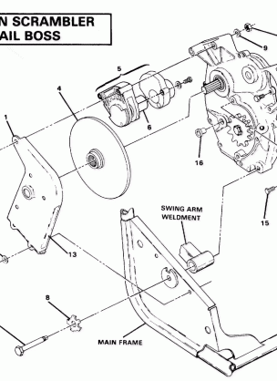 Right Hand Gearcase & Brake Mounting. (4911991199037A)