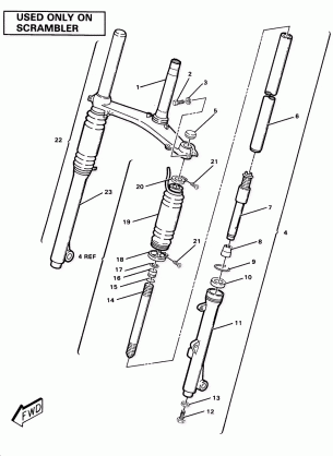 Front Fork Assembly-Scrambler (4911991199020A)