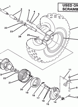 Front Wheel and Brake Assembly. (4911991199030A)