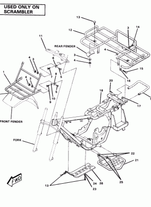 Frame Assembly with Racks-Scrambler (4911991199006A)