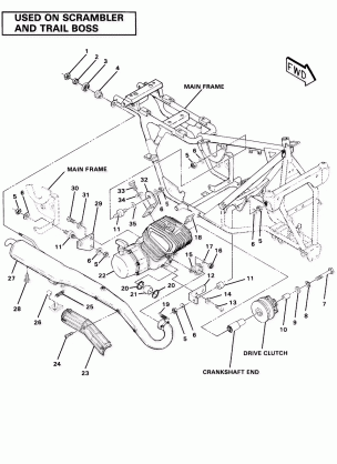 Engine and Muffler Mounting (4910981098008A)