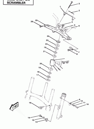 Steering Assembly-Scrambler (4910981098022A)