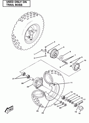 Front Wheel Assembly-Trail Boss (4910981098026A)