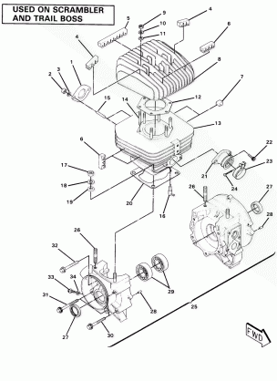 Crankcase and Cylinder Assembly (4910981098042A)