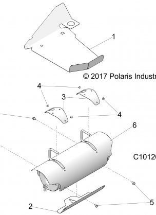 ENGINE EXHAUST SYSTEM SHIELDS - A18DAA50B7