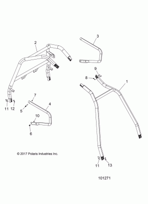 CHASSIS CAB FRAME AND SIDE BARS - A18DAA50B7 (101271)