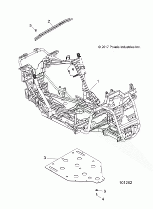 CHASSIS MAIN FRAME AND SKID PLATE - A18DAA50B7 (101262)