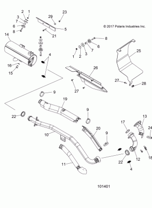 ENGINE EXHAUST - A18SDA57F1 / SDE57F1