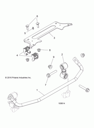 SUSPENSION STABILIZER BAR FRONT - A18DAA50B7 (100614)