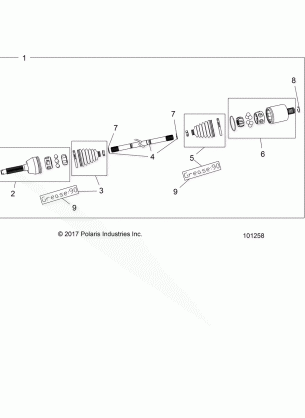 DRIVE TRAIN FRONT DRIVE SHAFT - A18SHE57FS (101258)