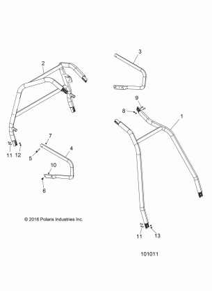 CHASSIS CAB FRAME AND SIDE BARS - A18DAA57F5 (101011)