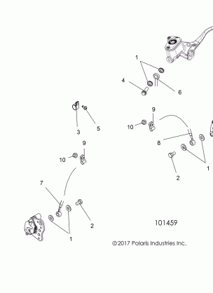 BRAKES FRONT BRAKE LINES - A18SHS57FS (101459)