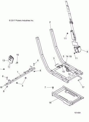 BODY SEAT MOUNTING AND BELT - A18DAE57B2 (101454)