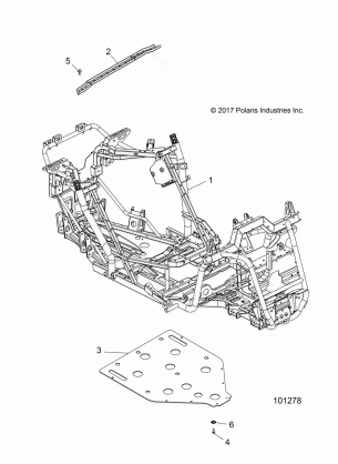 CHASSIS MAIN FRAME AND SKID PLATE - A18DAE57B2 (101278)