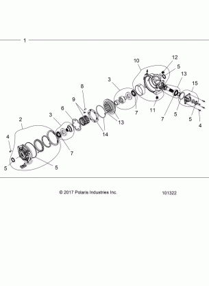 DRIVE TRAIN FRONT GEARCASE INTERNALS - A18SXM95AL (101322)