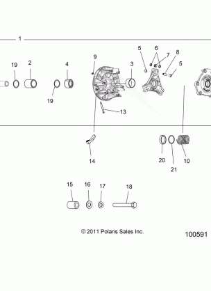 DRIVE TRAIN PRIMARY CLUTCH - A18SXM95AL (100591)