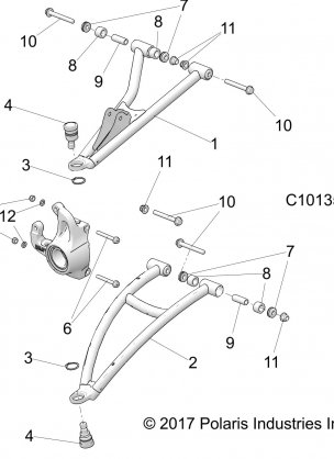 SUSPENSION FRONT A-ARMS - A18SXS95CC / CR / ER (C101358)