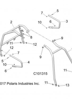 CHASSIS CAB FRAME AND SIDE BARS - A18DAE57N5 (C101315)