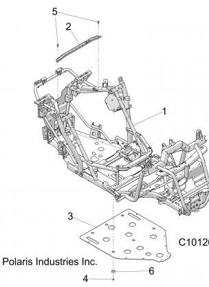 CHASSIS MAIN FRAME AND SKID PLATE - A18DAE57N5 (C101262)