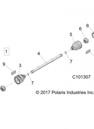 DRIVE TRAIN DRIVE SHAFT FRONT - A18SYE85BB (C101307)