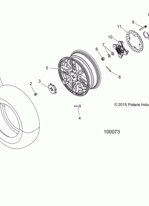 WHEELS FRONT and HUB - A18SYE85BB (100073)